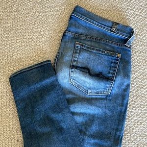 7 For All Mankind The Skinny Mid Rise Medium Wash